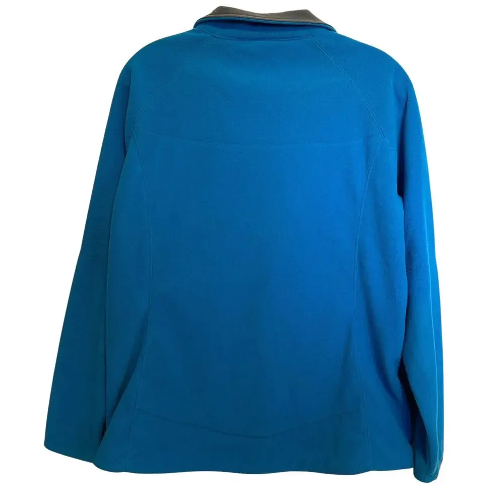 REI Fleece Full Zip Jacket Womens Large Electric Blue Outdoors Outerwear Gorp